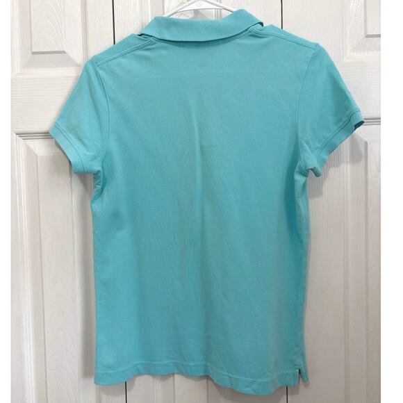 Lilly Pulitzer Island Polo Shirt with Trans Dry Fitted Turquoise Size Medium - Picture 4 of 7